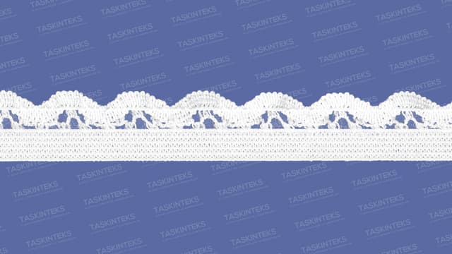 15 MM Örme Süslü Desen Parlak Lastik